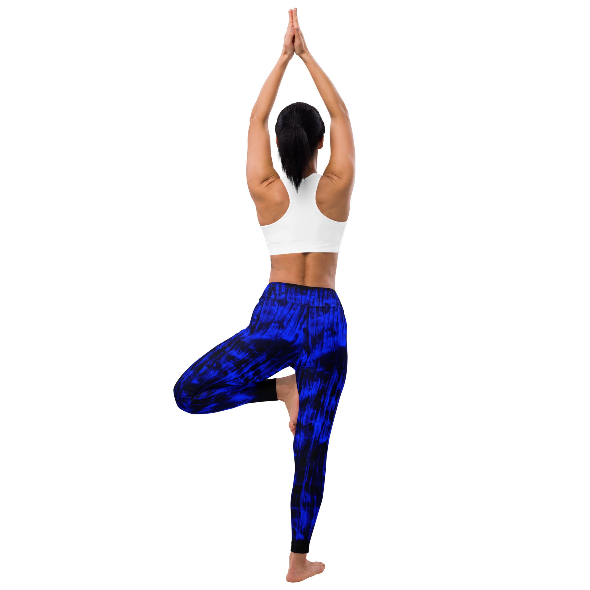 Yoga Pants. Gym High Waist Leggings. Dance Leggings Set. "Mood Indigo" Activewear by WickedYo.